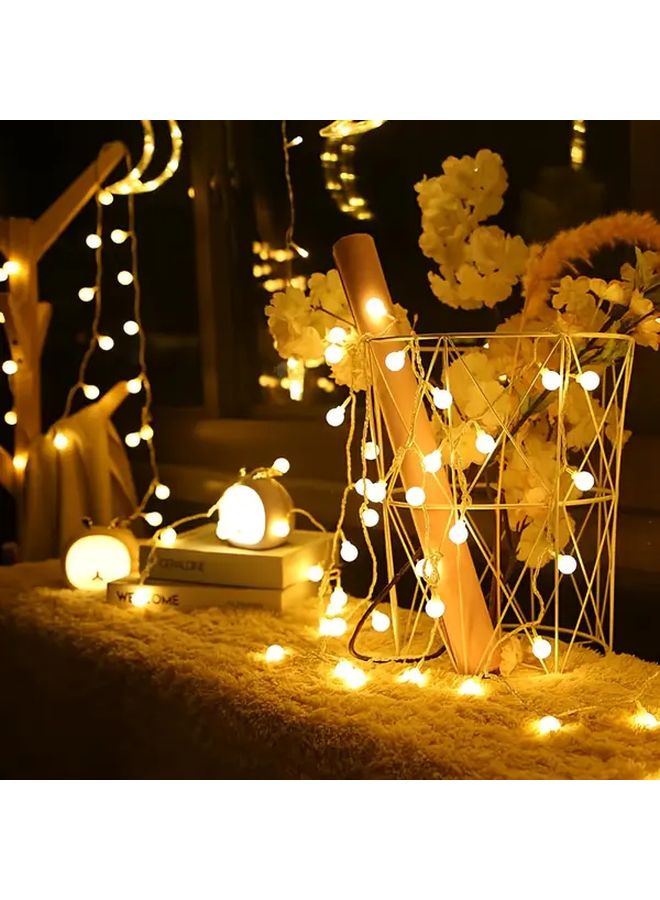 أضواء سلسلة ملونة تعمل بالبطارية 40 LED، بطول 236 بوصة، مع وضعي الإضاءة الثابت والوميض، لتزيين الديكور الداخلي - Image 5