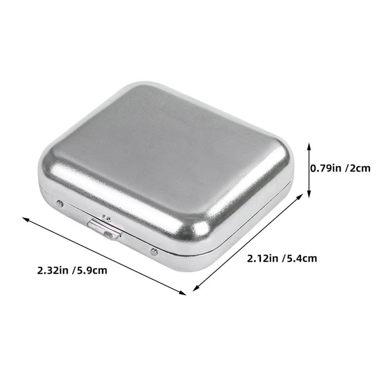 Mini Portable Metal Ashtray with Lid Windproof Smokeless for Outdoor Car Travel Pocket Size - Image 3