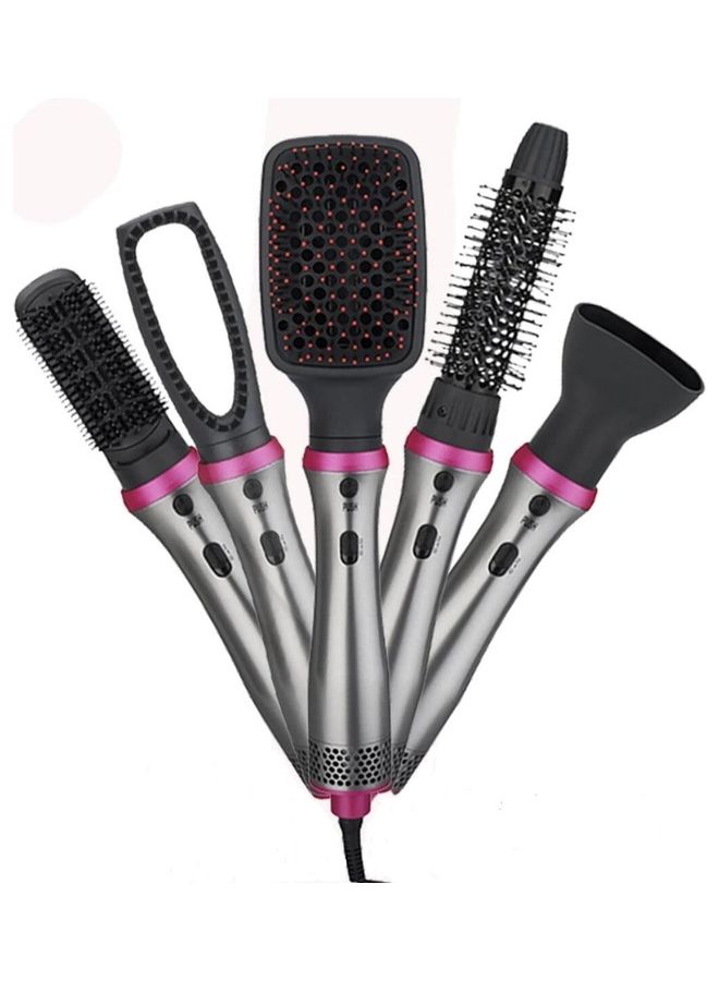 نيبمينينت 5 In 1 Hair Dryer Hot Air Brush Straightener Comb Grey 26x5x5cm - Image 1