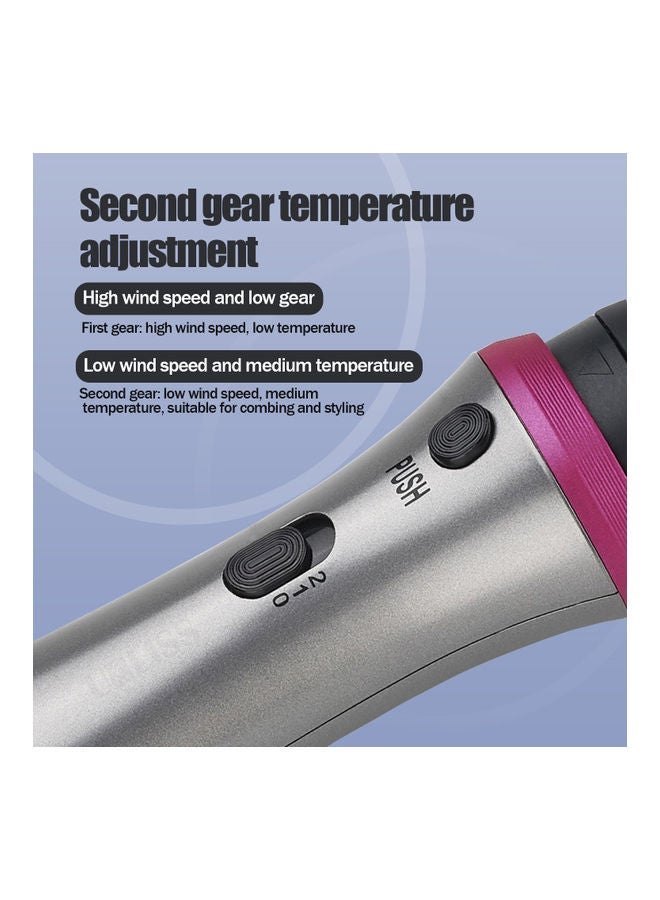 نيبمينينت 5 In 1 Hair Dryer Hot Air Brush Straightener Comb Grey 26x5x5cm - Image 4