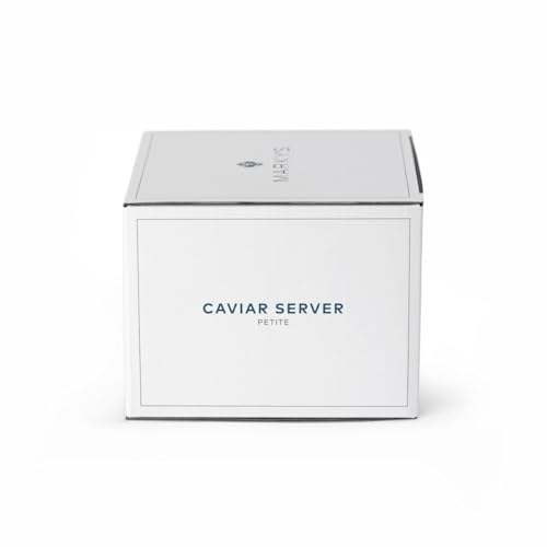 MARKY'S Glass and Metal Caviar Server Set - Single Serving – Premium Roe Chiller - Image 3