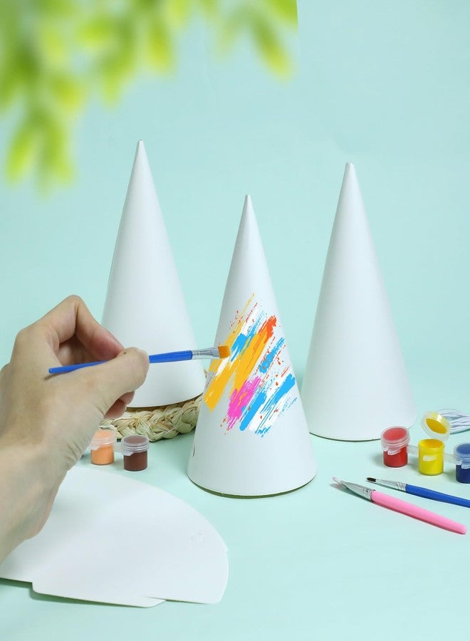 Gallipower 20Pcs White Party Hats,Birthday Party Hats Crafts With Elastic Cord,Paper Hat DIY For Adult Painting Halloween Supplies Costume Headdress - Image 4