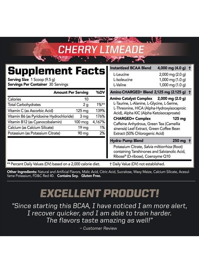 PMD Sports BCAA Charged Delicious Amino Acid Drink for Performance and Recovery (Cherry Limeade)  - Image 2