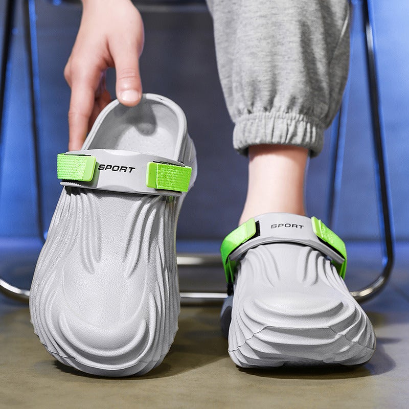 Lightweight Breathable Clogs With A Soft Feel, Closed-Toe Large Size Beach Shoes, Casual Sandals For Men - Image 3