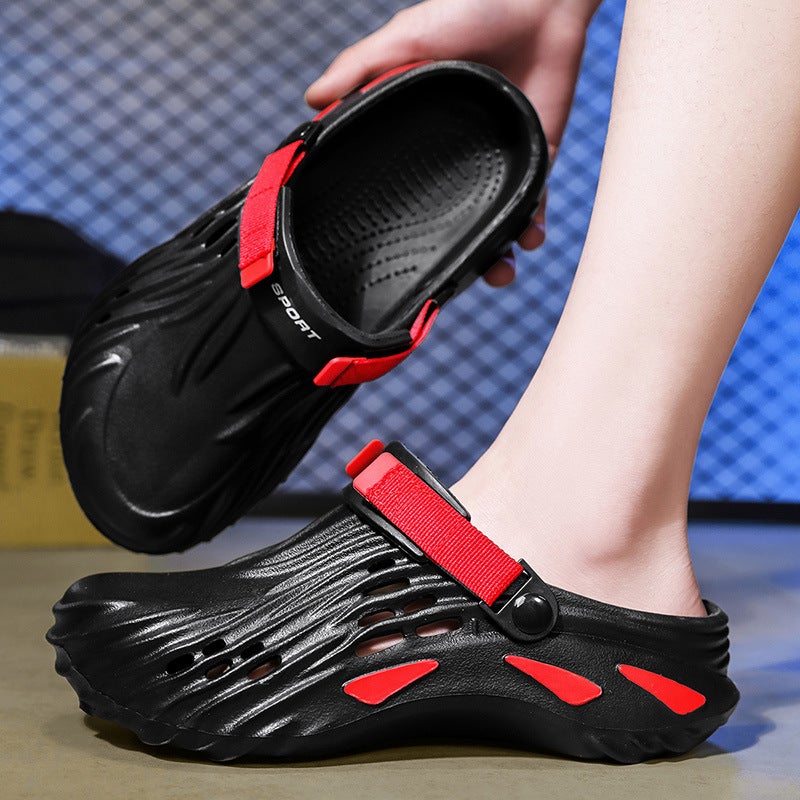 Lightweight Breathable Clogs With A Soft Feel, Closed-Toe Large Size Beach Shoes, Casual Sandals For Men - Image 2