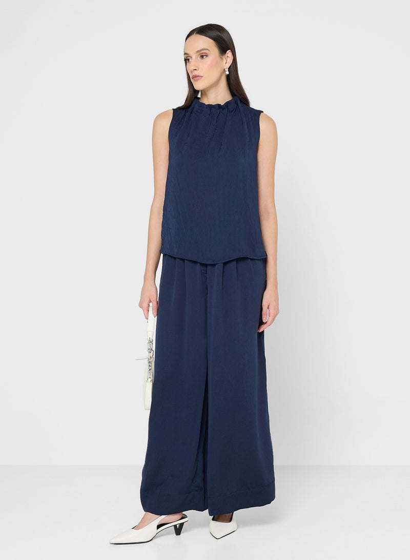 VERO MODA High Neck Pleat Detail Top - Image 4