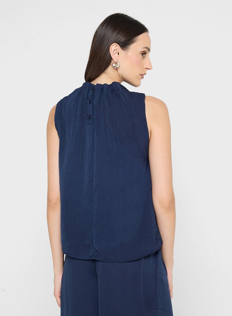 VERO MODA High Neck Pleat Detail Top - Image 2