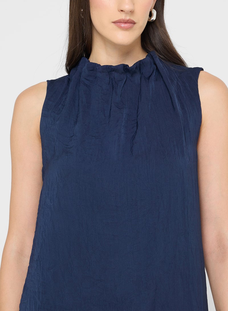 VERO MODA High Neck Pleat Detail Top - Image 3