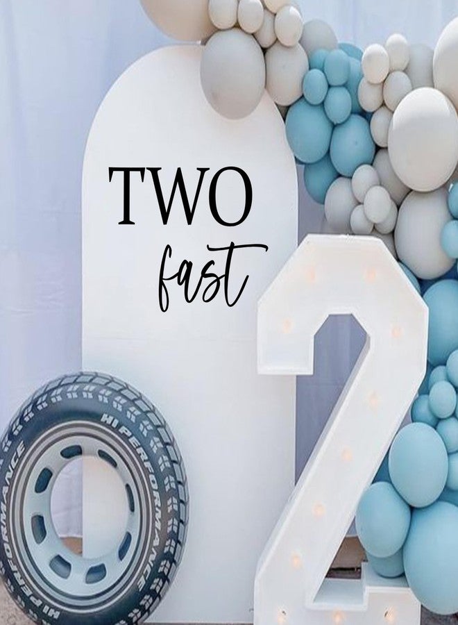 MUWEOL ملصق حائط MUWEOL Two Fast - ديكور حفلات بموضوع سيارة السباق، ملصق قوس بالونات عيد الميلاد الثاني (ملصق سيارة السباق) - Image 4