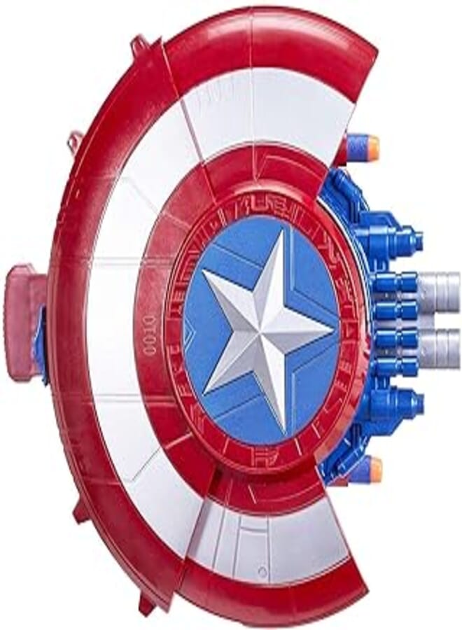 Toy Shield Guns that Shoot Soft Bullets Compatible with Nerf Foam Darts for Captain America Pretend Play