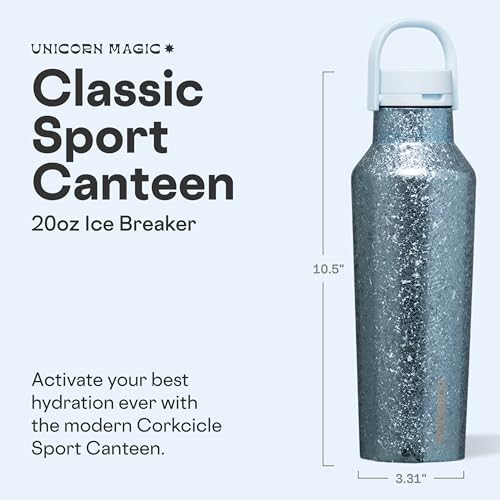 Corkcicle Classic Sport Canteen Insulated Water Bottle Keeps Beverages Cold 25 Hours Triple Insulated Summer Drinkware Gift Keeps Drinks Ice Cold LeakProof Cap 20 oz Ice Breaker - Image 3