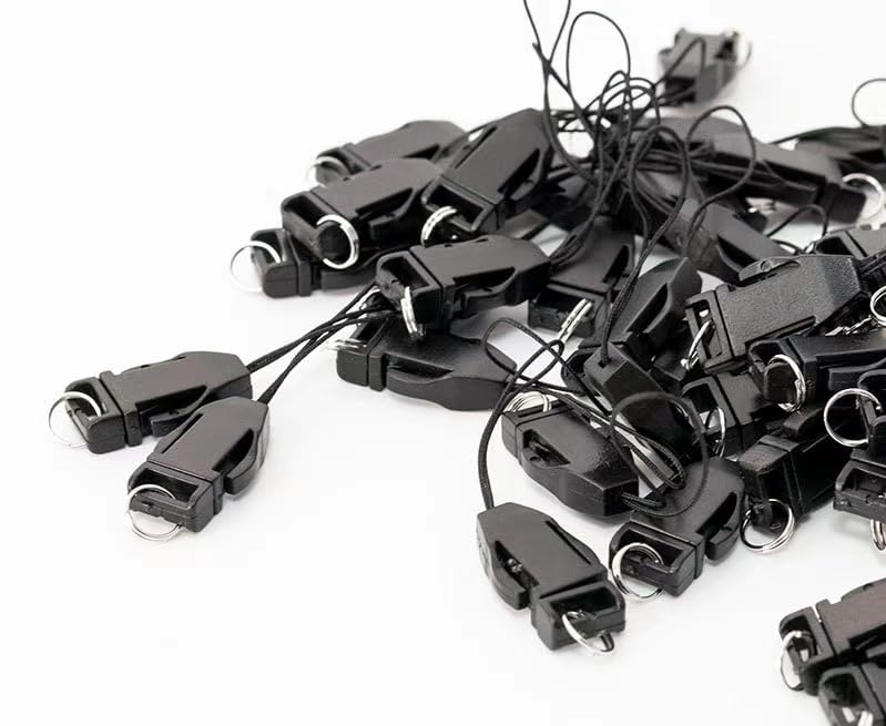 Jinshining 100 Pcs Black Plastic Detachable Lanyard Wrist Strap Lariat HandySimplicty Fashionable Phone Key Ring FlatCar Key Ring Flat Phones Charms Dcor Phone Charm Hook - Image 1