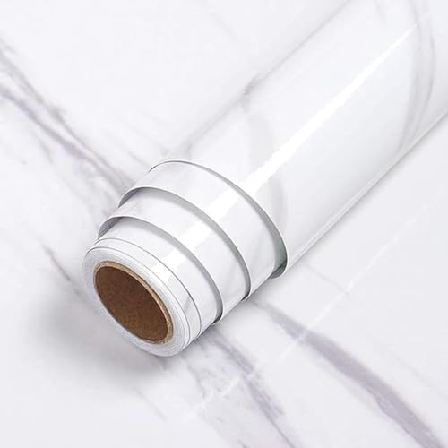 wall love Marble Peel and Stick Wallpaper – Luxury Marble Design for Walls, Removable and Easy to Apply, Ideal for Home, Office, Kitchen, and Bathroom(60x200cm) (White patta Marble Wallpaper) - Image 1