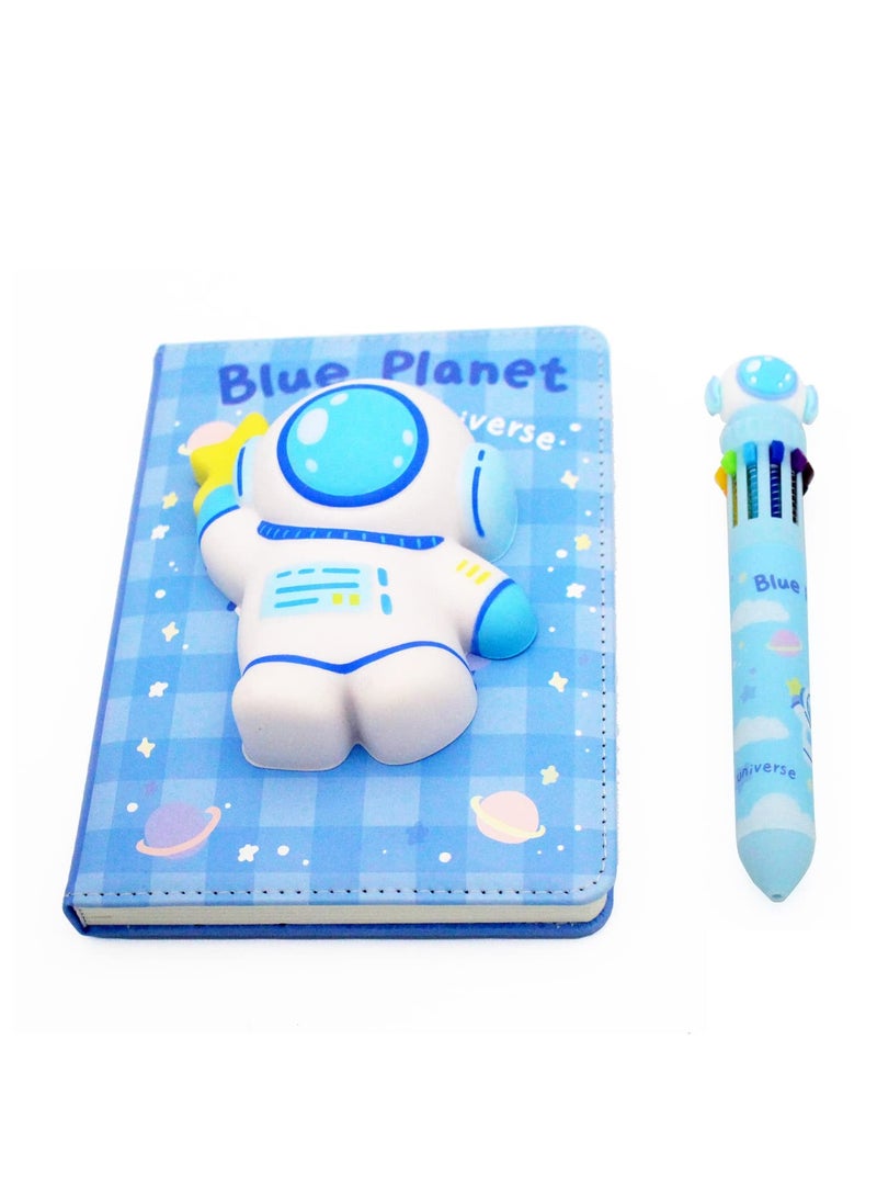 Journal Notebook, PU Leather Cover Notebook Kawaii Journal Notebook with Ballpoint Pen and Magnetic Decompression Sponge for Kids Ages 6 and Up - Image 1