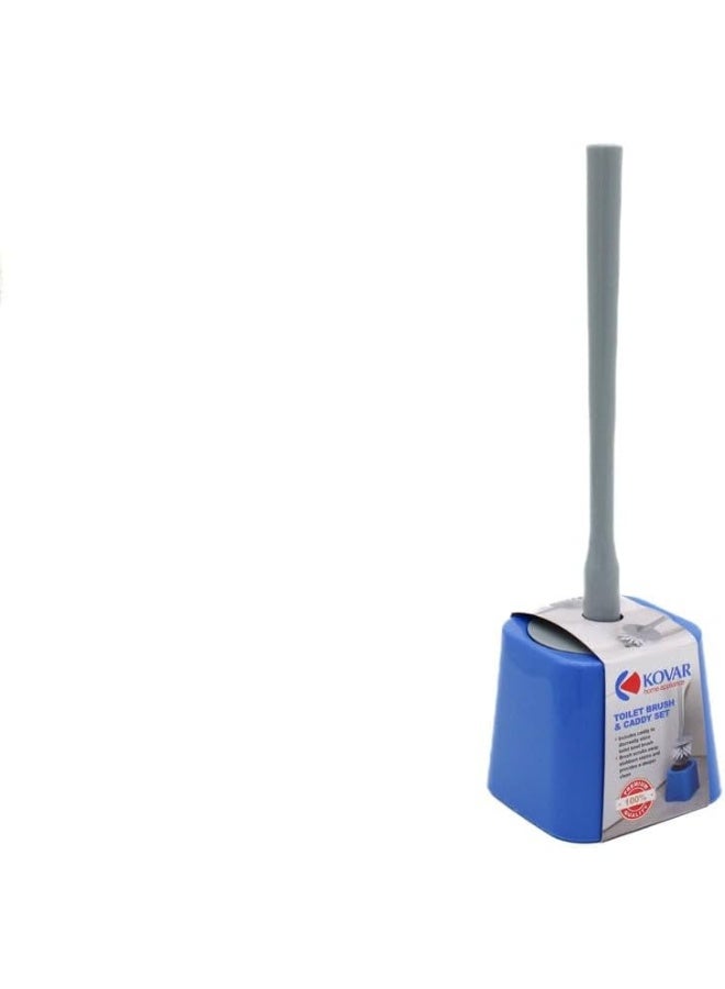 Kovar Toilet Brush And Caddy Set - Durable Bathroom Cleaning Tool With Ergonomic Handle, Compact Design, And Secure Base - Image 1