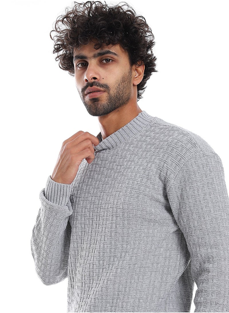 Caesar - Wool Mens Pullover With Multi Design - Image 1