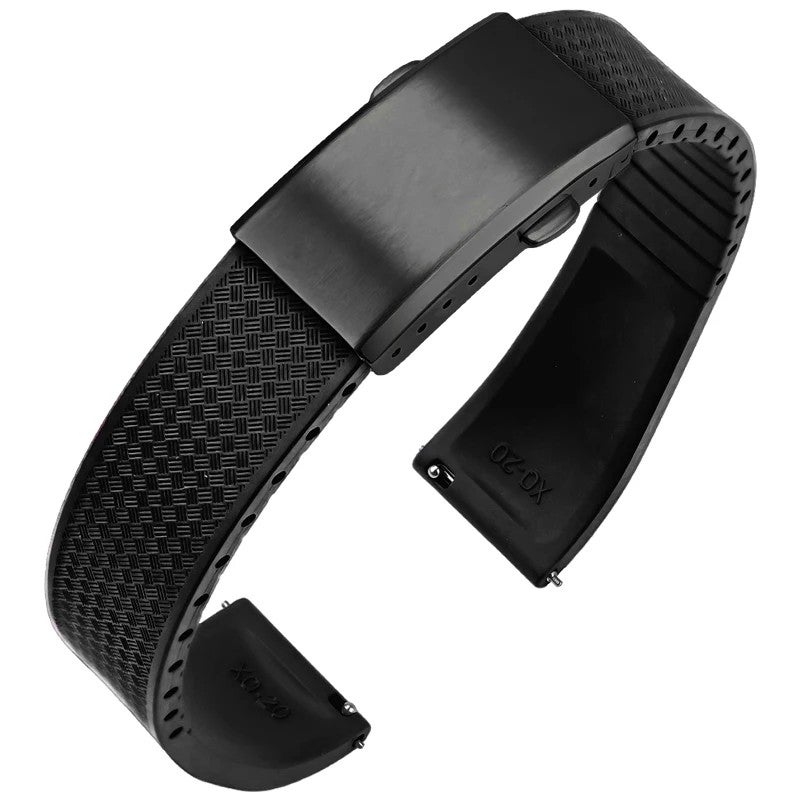 Bluejw Cut to Size CTS Tropical FKM Rubber Watch Bands for Rolex – Quick Release Replacement Divers Watch Straps for Men, Easy to Replace the Watch Strap - Image 1