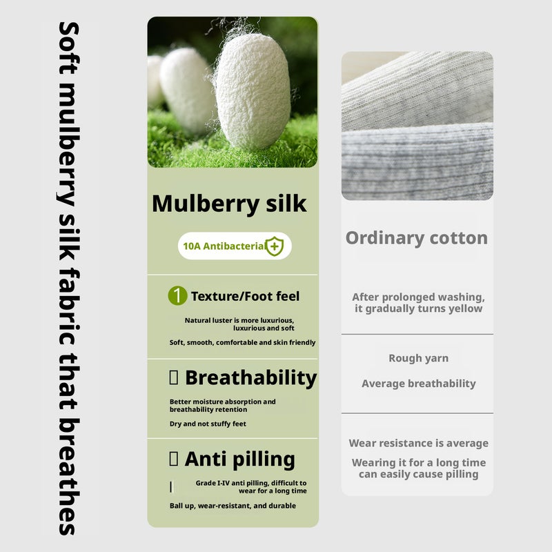 7A Antibacterial Silk Short Socks for Women - Image 4