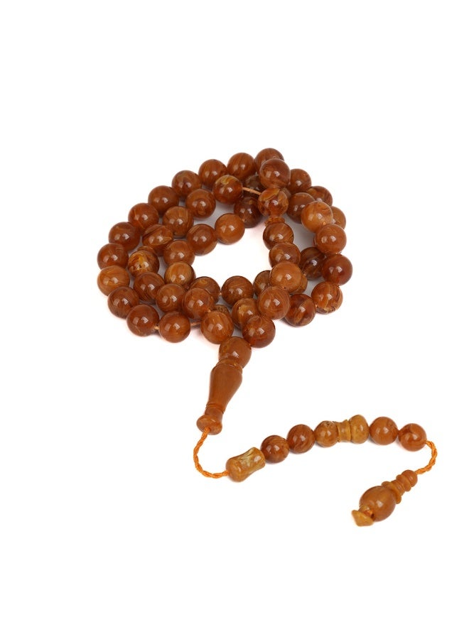 R.S Luxury Polish Amber Dust Prayer Beads, Round Shape, 51 Beads - Image 2