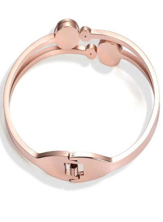 Jude Jewelers Stainless Steel Rose Gold Tree of Life Bangle Bracelet (Rose Gold) - Image 4