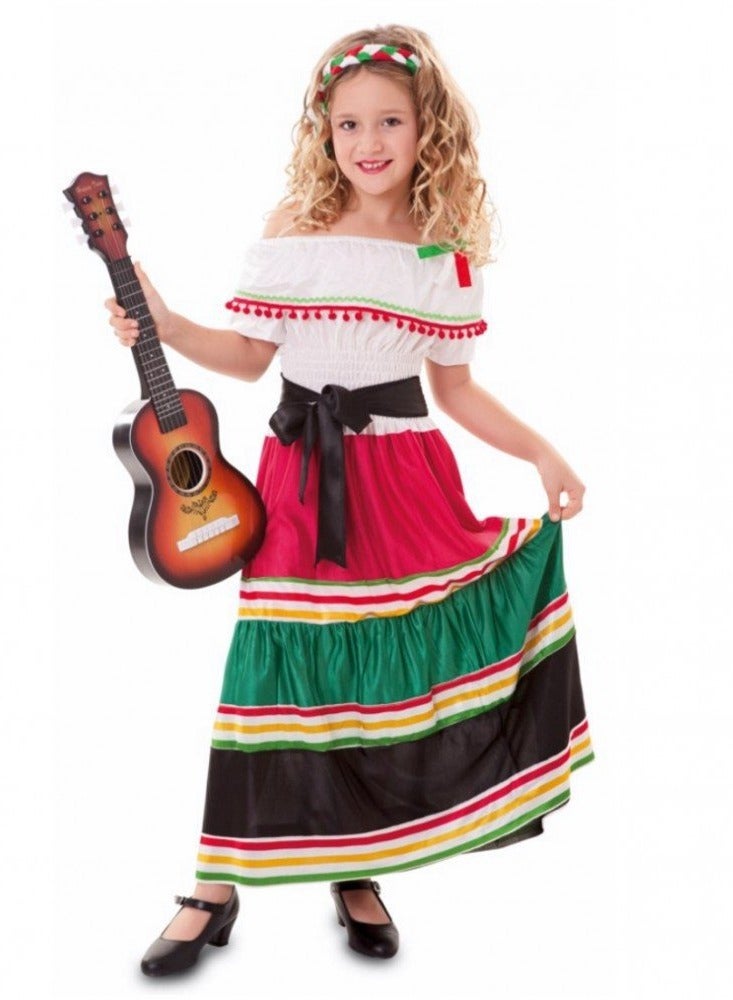 أنشطة جديدة لأنشطة الحرم الجامعي فستان يوم اللعب يوم الموتى فستان مكسيكي عرقي مكسيكي فستان فتاة صغيرة فستان حفلة هالوين فستان مكسيكي عرقي مكسيكي لفتاة صغيرة فستان مكسيكي عرقي (L) - Image 1