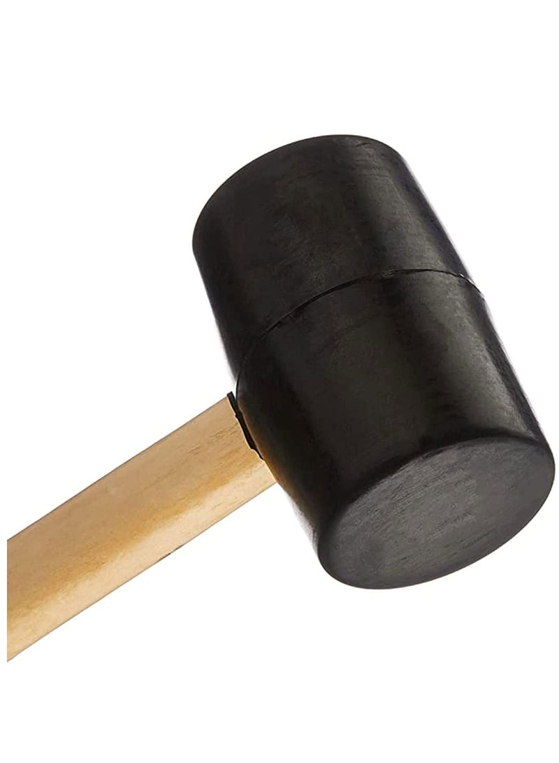 JETEX Rubber Mallet  Anti-Slip Wooden Handle Soft 12 oz  - Image 2