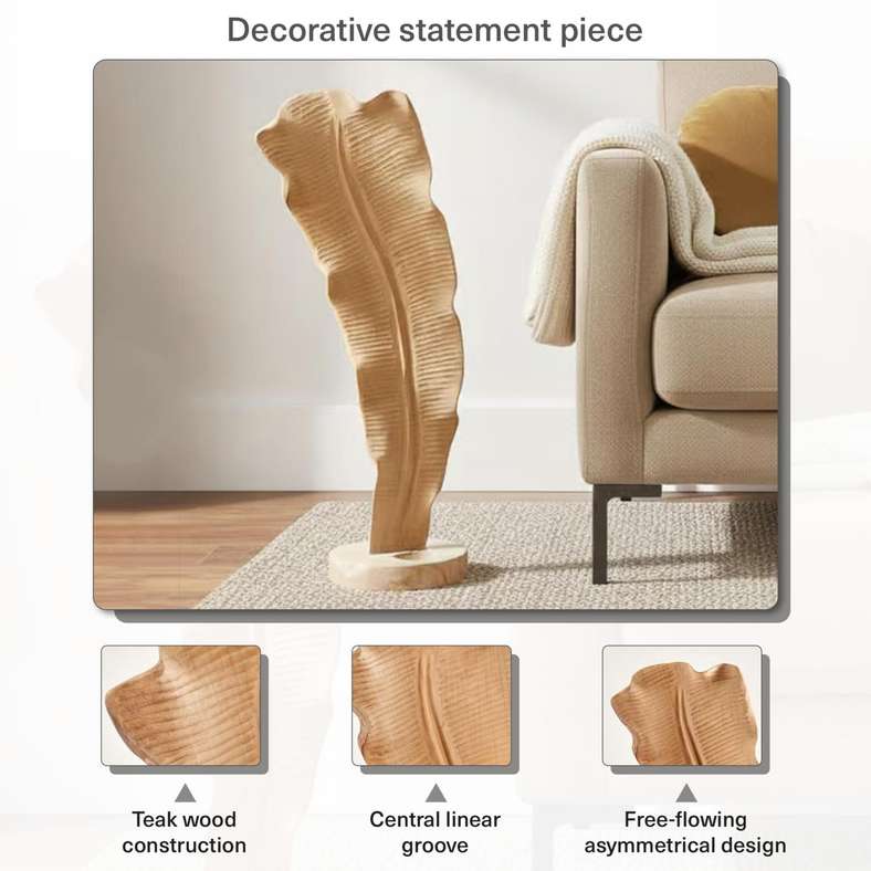 Pan Home Natural Teak Wood Decor Sculpture - 28x26x87cm - Image 5