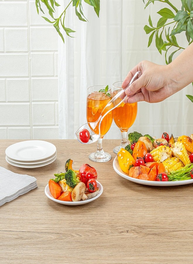 Restaurantware-Cater Tek 8 Inch Serving Spoons, 10 Disposable Spoons For Catering - Ergonomic Handle, Heavy-Duty, Clear Plastic Food Spoon, Elegant, For Weddings, Buffets, Or Catering Events - Image 4