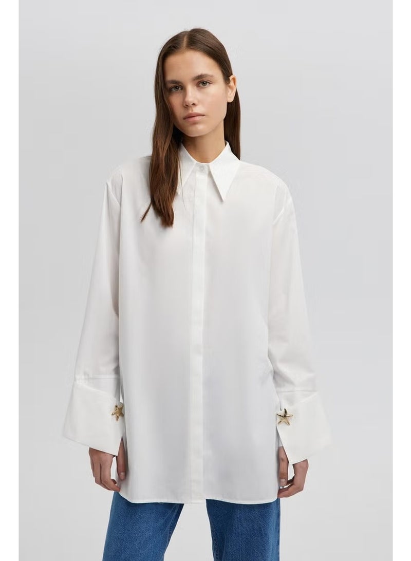 Touche Wide Cuff Poplin Shirt - Image 2
