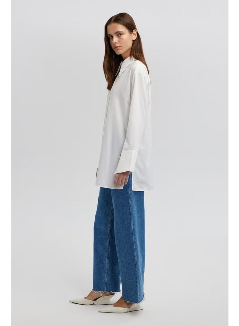 Touche Wide Cuff Poplin Shirt - Image 3