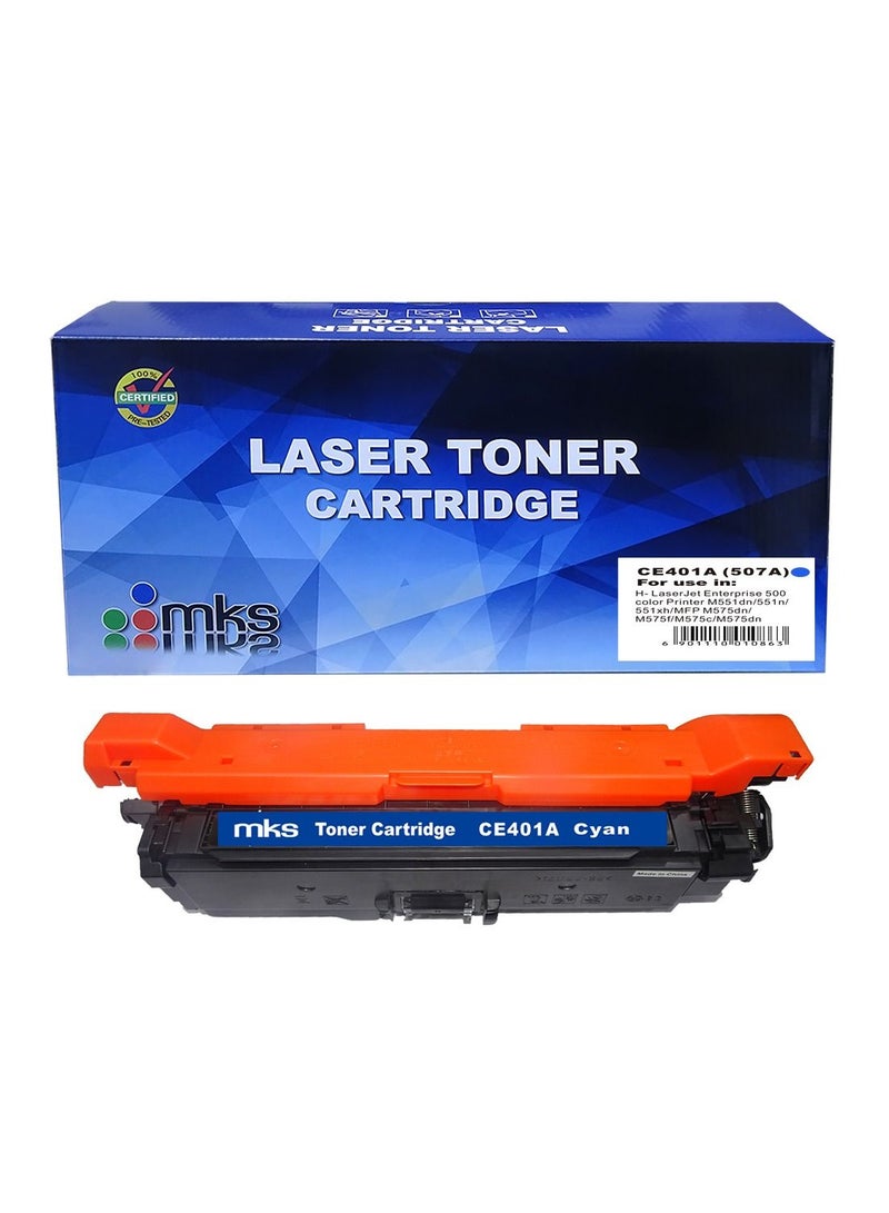 MKS Toner Cartridge CE401A  Compatible for HP LaserJet Enterprise 500 color M551 / MFP570 / MFP 575 - Image 1