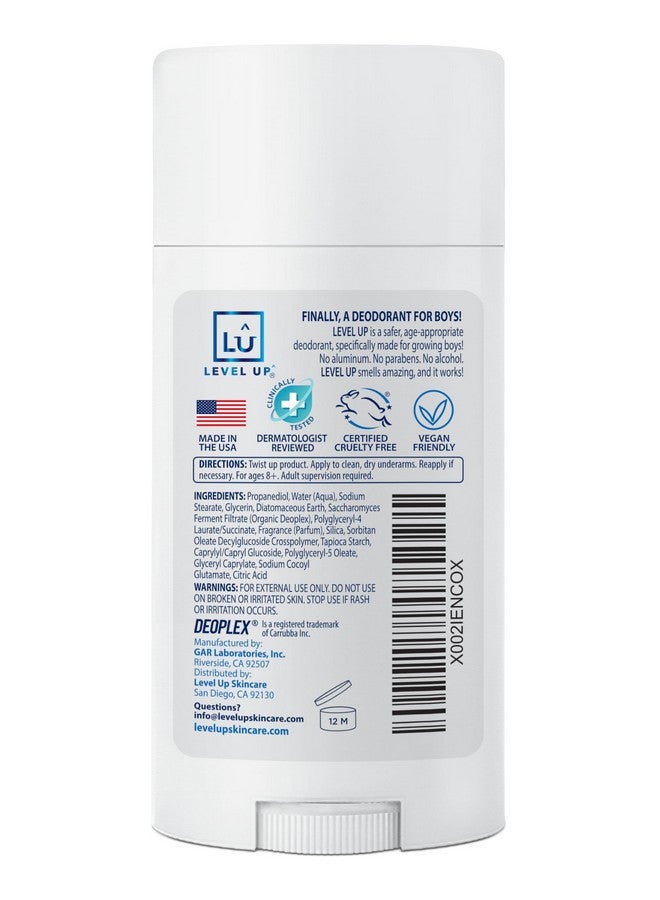Level Up Level Up Boys Deodorant: Aluminum-Free, Alcohol-Free, Paraben-Free, 24 Hr Odor Protection, Clean Fresh Scent, Kids & Tweens, Made in the USA - Image 2