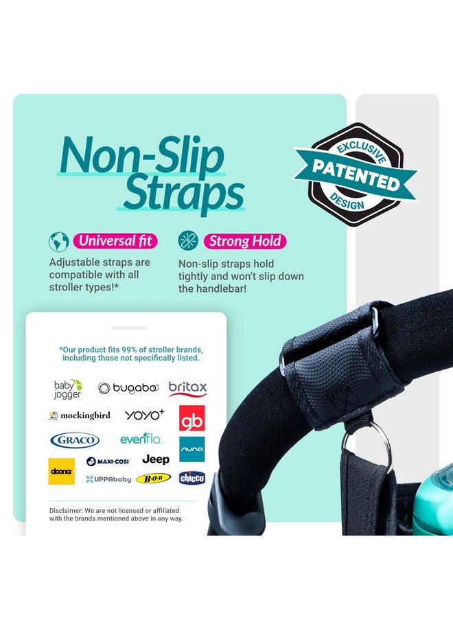 Swanoo Stroller Caddy Stroller Organizer With Cup Holder, Non Slip Straps Stroller Bag for Phone, Pet Stroller Accessories, Universal Fits Uppababby Vista v2 Wonderfold Wagon, Doona and More - Image 3