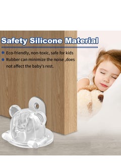 Generic Magnetic Door Stopper, Invisible Clear Bear Magentic Floor Door Stop, Keep Door Open, Silent Anti-Collision Stopper, No Drilling for Home Office Bedroom Door Stop (2 Pack)  - Image 3