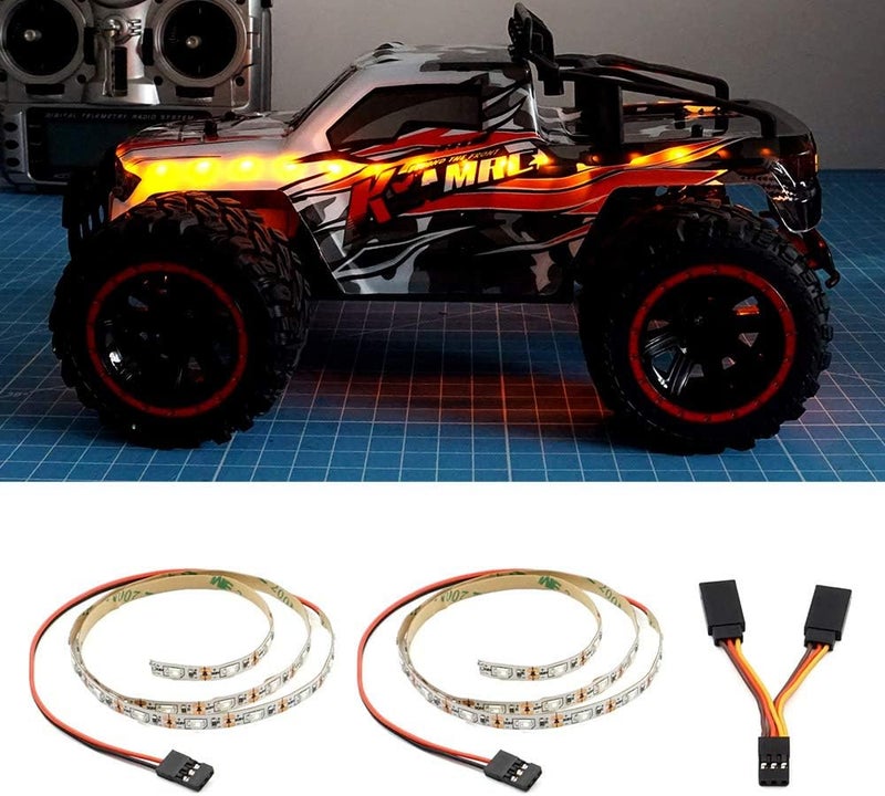 elechawk LED Light Strip for RC Fixed Wing Airplane Flying Wing Plane AR Wing Drone Model Car Truck (Yellow) - Image 1