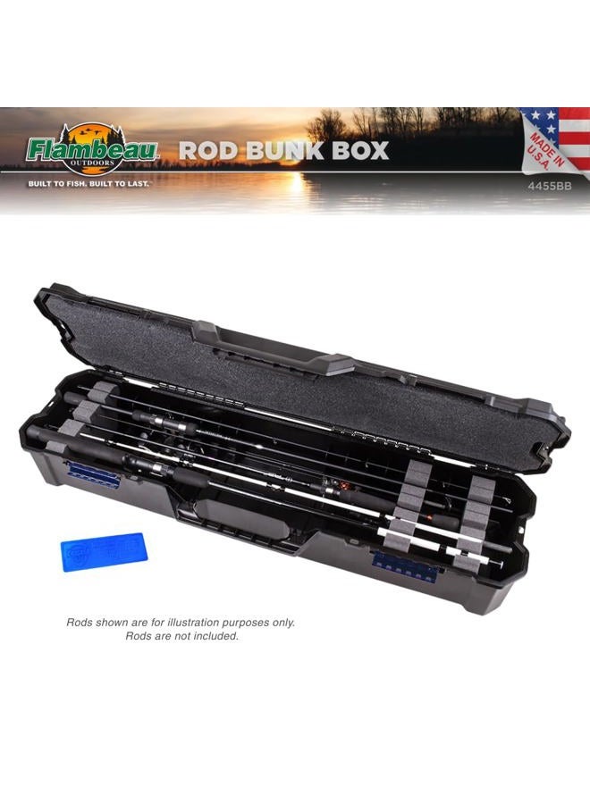 Flambeau Outdoors 4455BB Rod Bunk Box, Portable Fishing Rod Storage, Black - Image 3