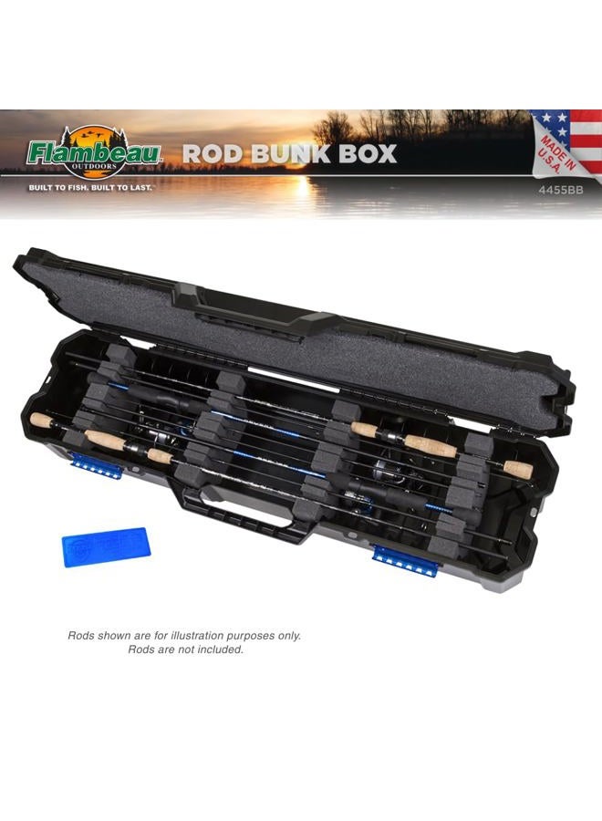 Flambeau Outdoors 4455BB Rod Bunk Box, Portable Fishing Rod Storage, Black - Image 2