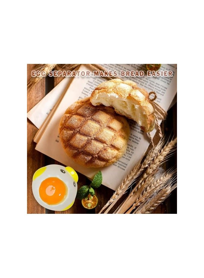 erorex Egg Separator, Ceramics Vomiting Chicken Egg Yolk White Separator, Practical Household Small Egg Filter Splitter, Kitchen Gadget Baking Assistant Tool, Dishwasher Safe,Yellow - Image 3