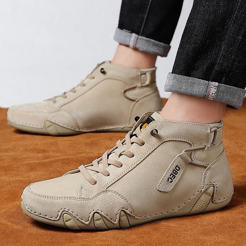 Men's High Top Casual Leather Martin Boots - Image 1