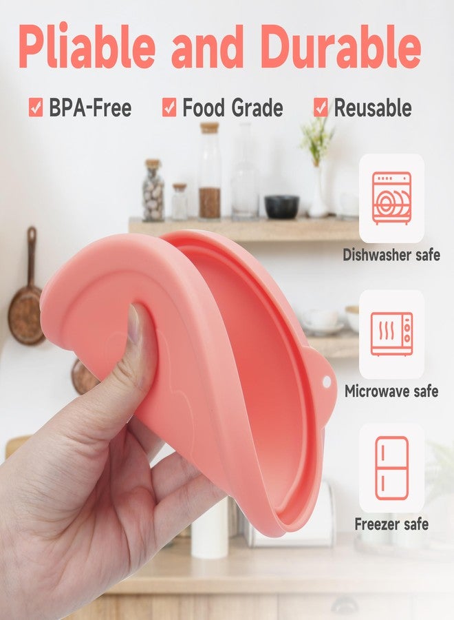 Viotiin 4 Cup Silicone Replacement Lids Storage Cover for Anchor Hocking Glass Bowls (Container not Included) 4 Pack Microwave, Dishwasher and Freezer Safe - Image 4
