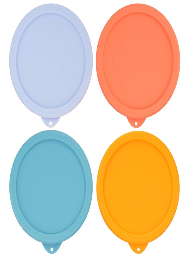 Viotiin 4 Cup Silicone Replacement Lids Storage Cover for Anchor Hocking Glass Bowls (Container not Included) 4 Pack Microwave, Dishwasher and Freezer Safe - Image 1