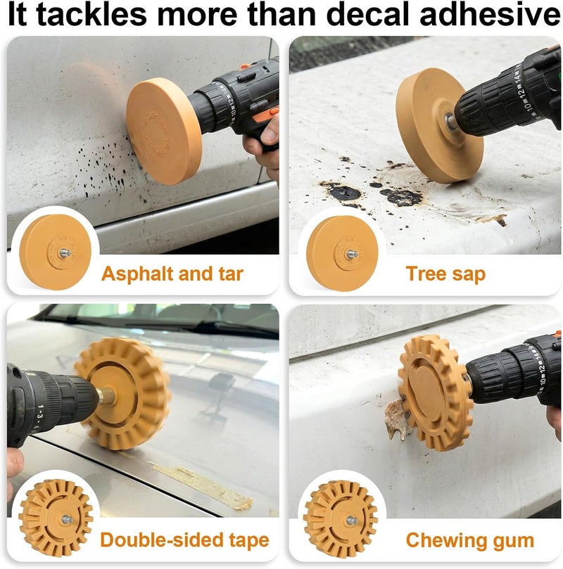 GOH DODD Rubber Eraser Wheel Tool Kit for Decal and Sticker Removal - Image 4