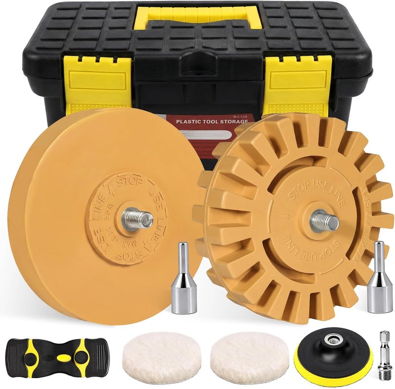 GOH DODD Rubber Eraser Wheel Tool Kit for Decal and Sticker Removal - Image 1