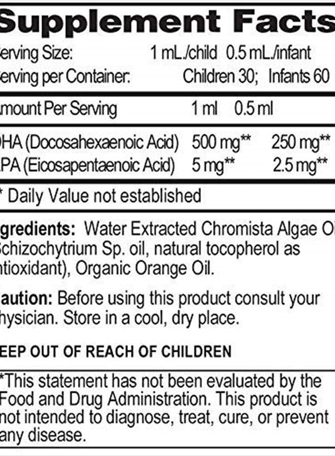 Go Healthy Natural Go Healthy DHA Omega 3 for Kids, Toddlers & Infants - Vegan Fish Oil Alternative, Orange Flavor, 30-60 Servings - Image 2