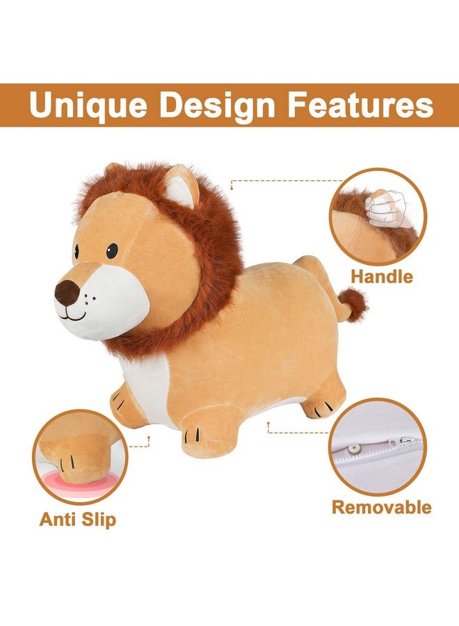 أي ليرن لعبة أسد القفز Bouncy Pals، حيوان قفز مخملي للأطفال الصغار، كرسي قفز قابل للنفخ مع مضخة، حصان قفز للاستخدام الداخلي والخارجي، لعبة قفز للأطفال، هدية عيد ميلاد للأولاد والبنات بعمر 2 و3 و4 و5 سنوات - Image 3