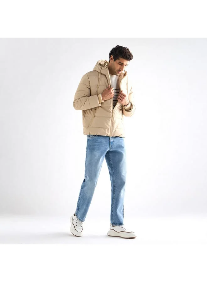 Splash FAV Quilted Hooded Jacket with Pockets and Zip Closure