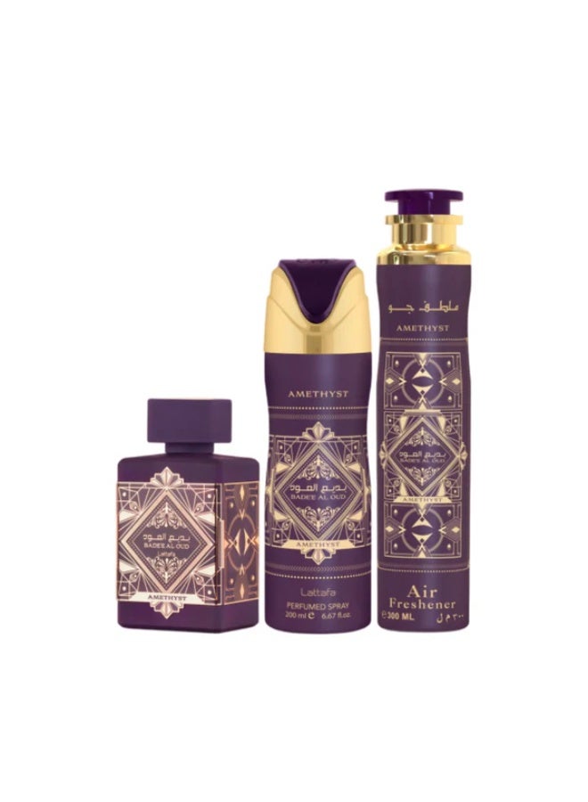 Lattafa Giftset Badee Al Oud Amethyst + Deo + Af - Image 2
