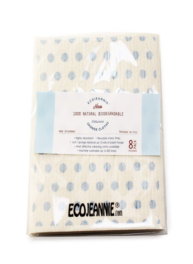EcoJeannie Wholesale EcoJeannie Eco-Friendly German Cleaning Cloth 100% Biodegradable Cellulose Sponge Cloths, Kitchen Cloths, GMO-Free, Reusable - Made in Germany Packaged in P.R.C. (8 Pack) - Image 3