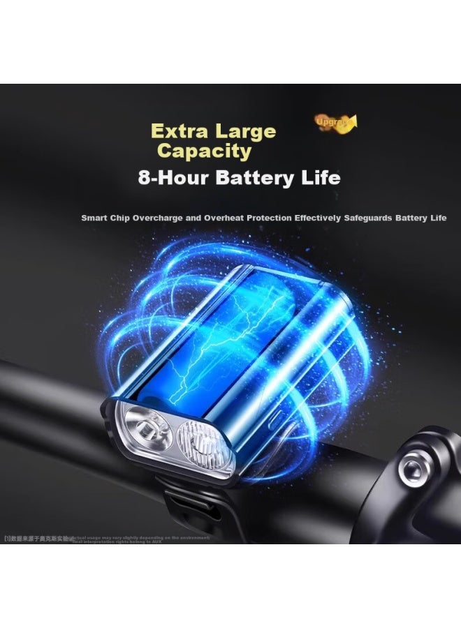 Aux Bicycle Front Light Night Riding Kids High Brightness Rechargeable Flashlight Mountain Bike Cycling Equipment Accessories - Image 3