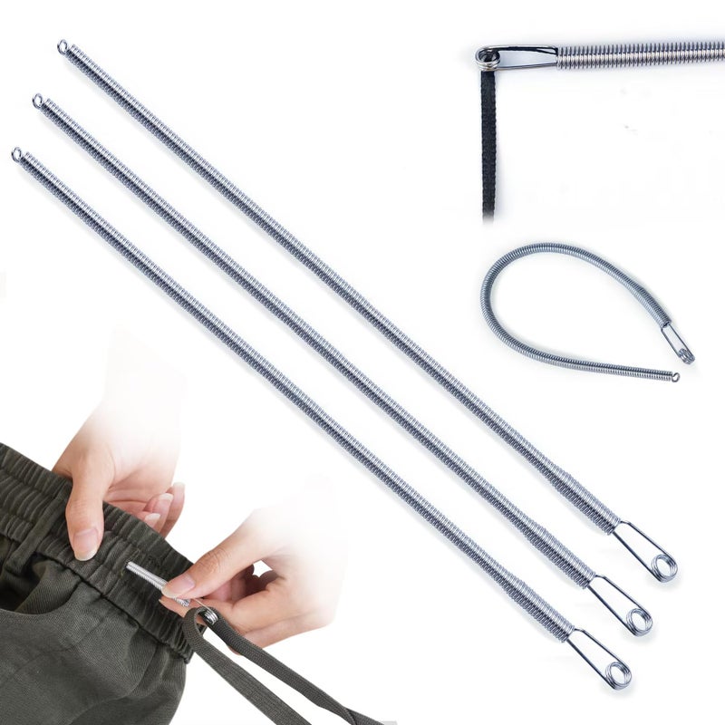 XMLINPER 3PCS Spring Drawstring Threader Tool-Rope Threader Clip for Drawstring Replacement for Hoodies,Pants (3) - Image 1